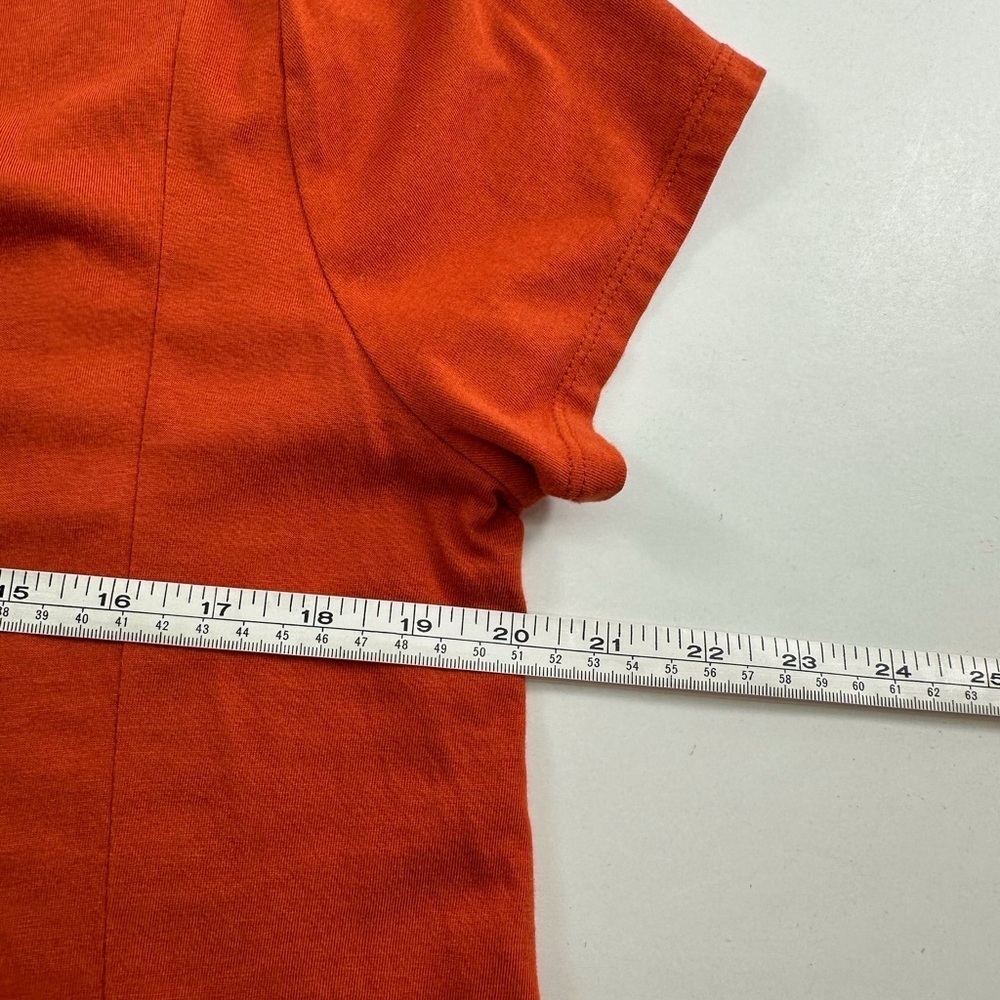 J. Jill Orange Short Sleeve Tunic Top Large Cotton - Picture 7 of 8